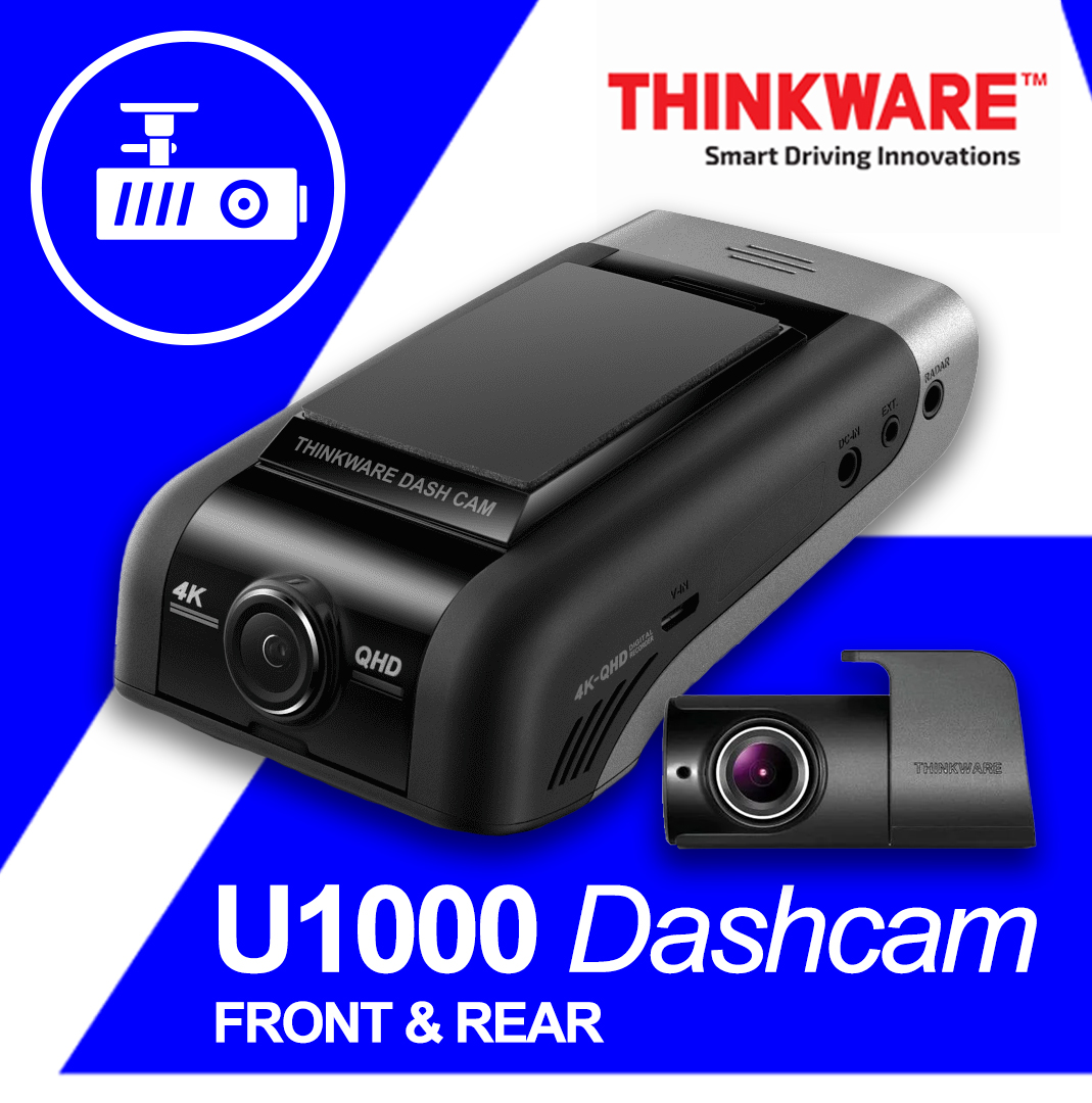 THINKWARE U3000 4K UHD Front and 2K QHD Rear Dash Cam with Built